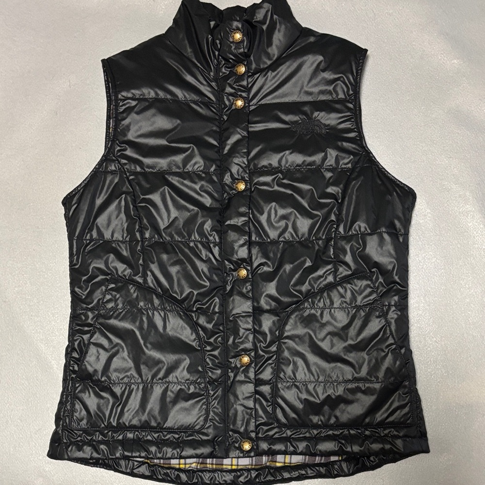 The North Face Primaloft Quilted Vest with Plaid Lining